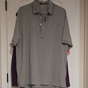 Ralph Lauren Black and White Striped Polo Shirt